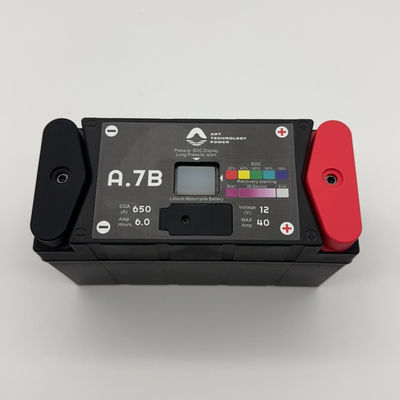 Schwarze LiFePO4 12V Motorradstarterbatterie A7BS 650 Spitzen-CCA