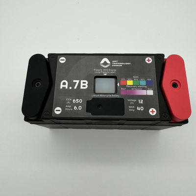 Schwarze LiFePO4 12V Motorradstarterbatterie A7BS 650 Spitzen-CCA