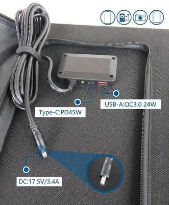 Leichtgewicht 60W faltbares Solarpanel UN38.3 faltbares Solarmobile Ladegerät