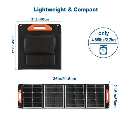 200 Watt Monocrystalline Silizium Klapp Solarpaneel für einfache Lagerung und Transport