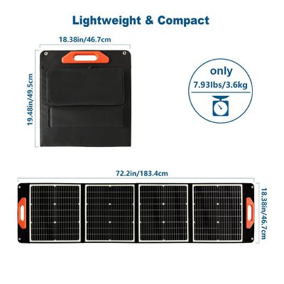 UB-120 22,8% Umwandlungseffizienz Klappbare 120 Watt monokristalline Silizium-Solarplatte