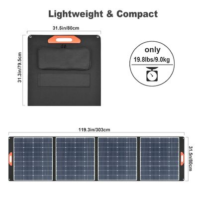 400W professionelles Ladegerät für Solarzellen Klappbares tragbares Solarzellgerät mit USB