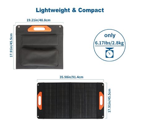 Kleines Mono-Solarpanel mit 60 Watt 2,2 kg Klapp-Solarpanel-Ladegerät