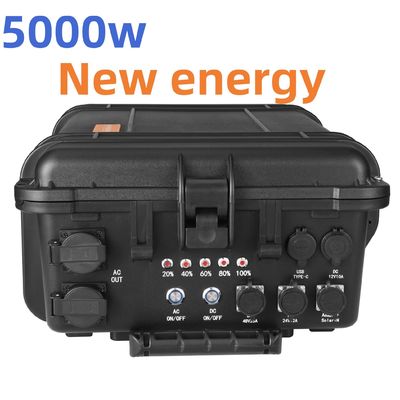 5000W Wechselstromanschluss Portable Solar Power Station Notfallgenerator Wiederaufladbare Wechselrichter-Strombank mit 110V/220V