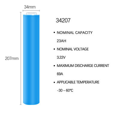 34207 3,2-Volt Lithium-Eisen-Phosphat-Batterie 23Ah Zylindrische Aluminiumhülle