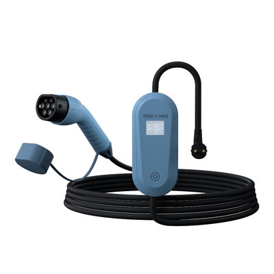 Blaue tragbare EV-Ladestation 3.5kw Mobil-EV-Ladegerät für den Straßenverkehr
