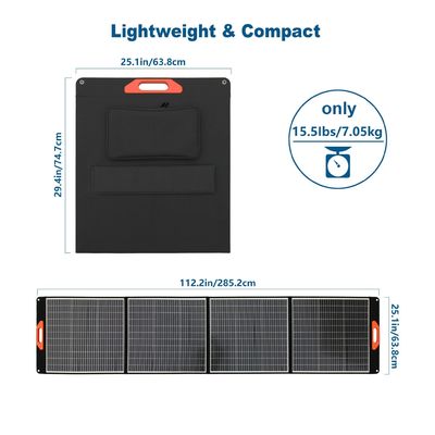 300W Klappbare Camping-Solarzellen Monokristalline Zelle Kleines Heimsystem