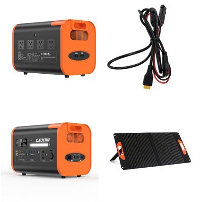 Orange Schwarz 2000 Watt Solarstromgenerator mit Batteriespeicher