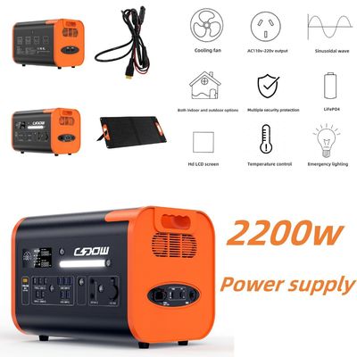 Portable Power Station 600W 1500W 2000W 2200W Lithiumbatterie wiederaufladbarer Solargenerator für Camping im Freien und Notfälle zu Hause
