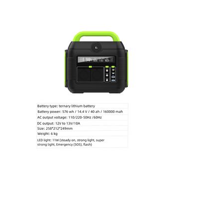 600W tragbares Solargenerator mit LED-Licht 11W und individueller Anforderung