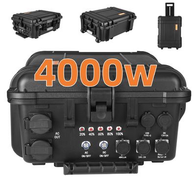 4000W Power Pull Rod Portable Solar Power Station mit Lithiumbatterie mit großer Kapazität