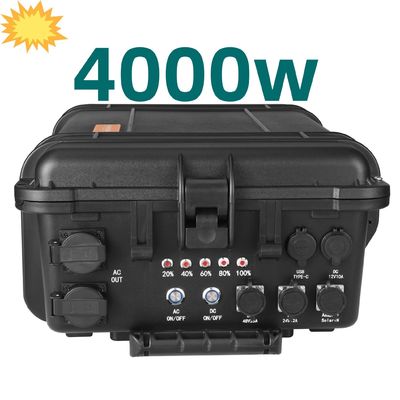 4000W tragbares Kraftwerk mit All-AC-Ausgangssteckdose und LiFePO4-Lithiumbatterie