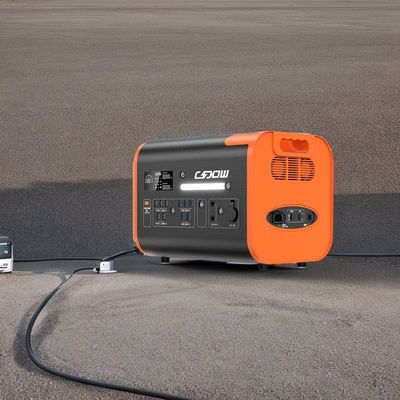 Flammschutzgrad UL94V Portable Power Station Solar Mobile Power Schwarz mit Orange
