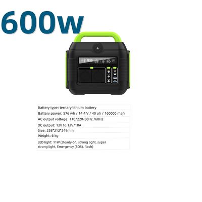 Trägliche 600W-Solar-Wiederaufladekraftanlage Ternäre Lithiumbatterie Anpassbarer Farbton