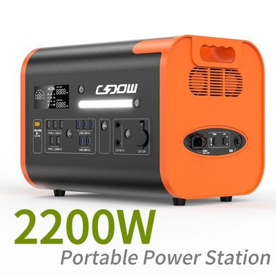 2200W tragbares Kraftwerk mit LiFePO4-Batterienbehälter-Inverter und Solarcontroller