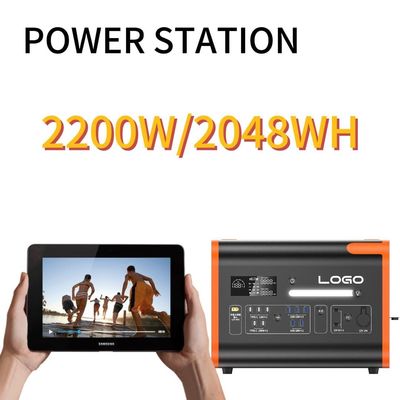Großkapazität 2400 Watt Solar-Ladestation im Freien für alle kompatiblen Geräte