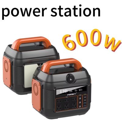 11W LED-Beleuchtung 600W reine Sine LiFePO4 Backup Batterie tragbares Kraftwerk für den Außenbereich