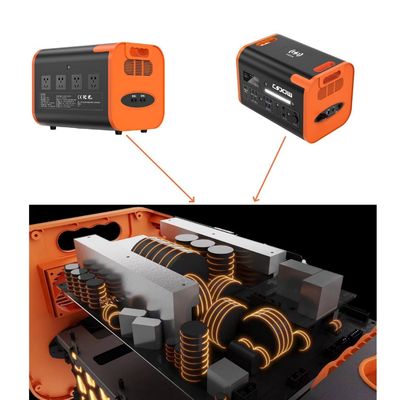 40ah Solargenerator Steckdose 2200W Portable Camping Solarkraftwerk Orange Schwarz