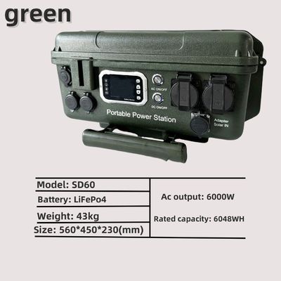 Hochleistungs-AC-Portable wiederaufladbar 6000W 6048wh Energiekraftwerk mit Typ-C 65W