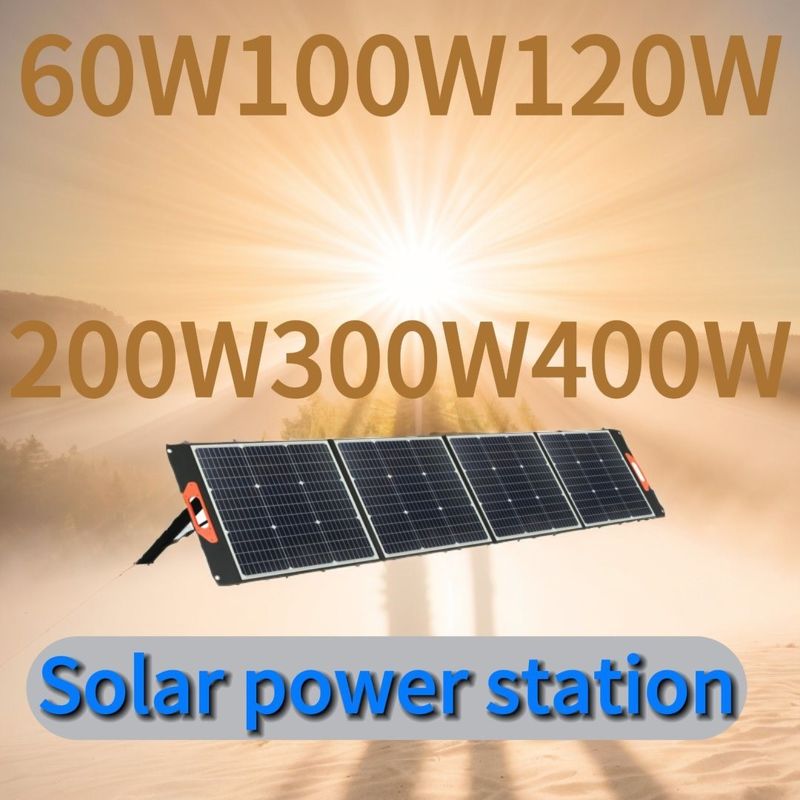 60 Watt wasserdicht zusammenklappbares flexibles Solarpanel mit Gleichspannungsausgang 17,5 V/3,4 A USB-Ladegerät