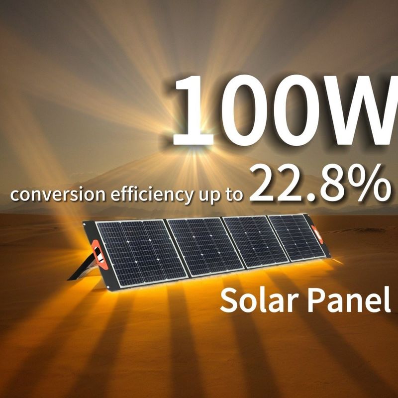 Monokristallines Silizium 100W 200W Solarpanel Photovoltaikzellen Modul Tragbares Klapppanel