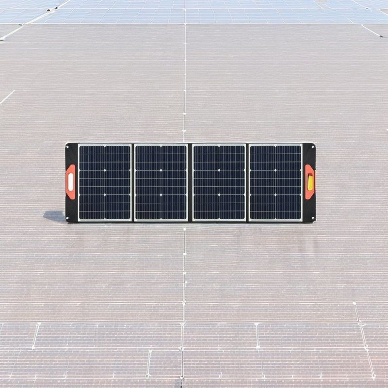 Klappbares Solar-PV-Kit für Kraftwerke und Campingreisen 100W 12V Einstellstand