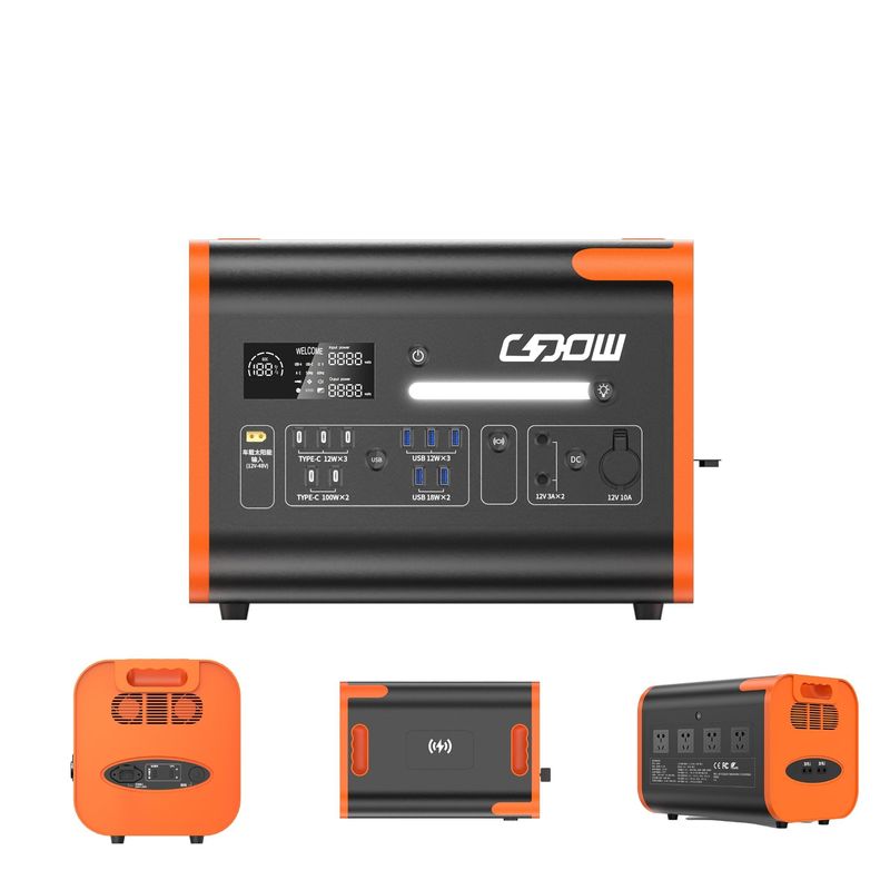 Portable Power Mobile Wireless Charger Station 2200W für drahtloses Laden unterwegs