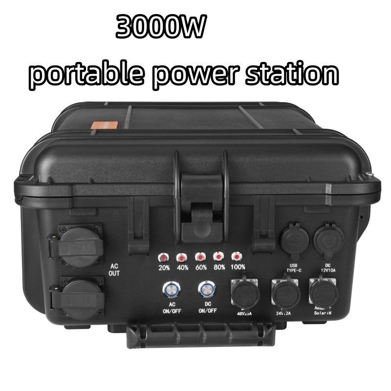 Portable 3000W Solarkraftwerk mit LiFePO4 Batterie und Zugstange