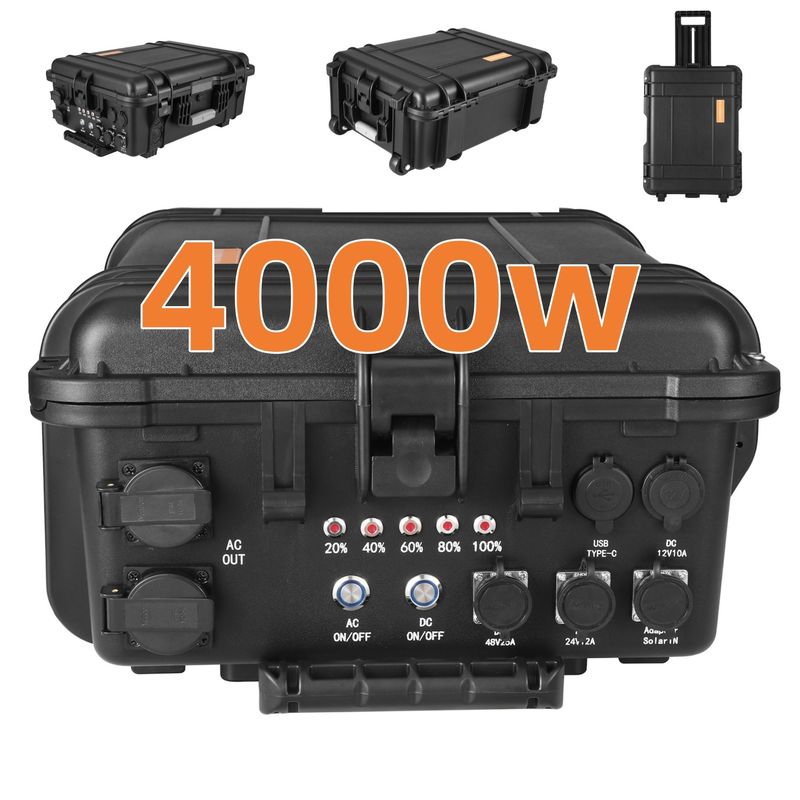 Portable Solar Power Station 4000W Power Lithium Battery Pull Rod für maßgeschneiderte Anforderungen