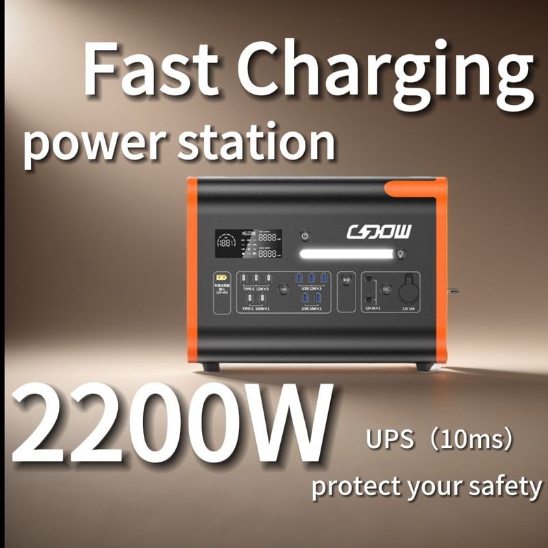 4400W Hochleistungs-Solar-Portable-Kraftwerk mit BMS-Schutz und reiner Sinuswelle