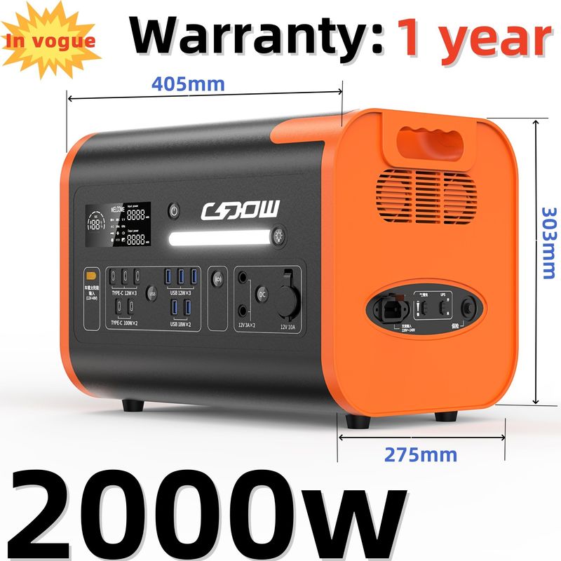 Portable Battery Standby Power Station und Solarmodule 2000W für hohe Leistung