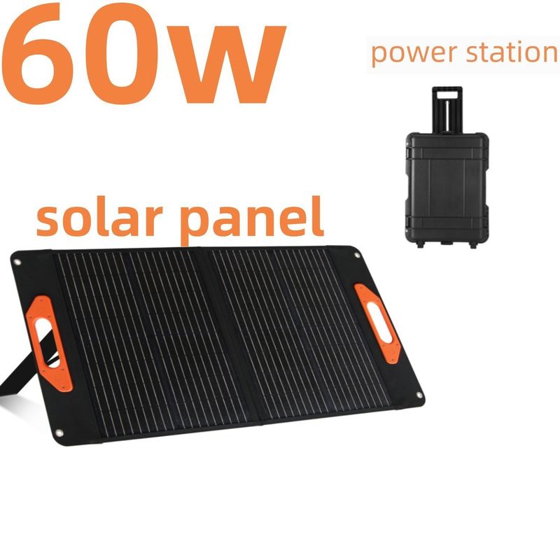 Stromversorgung Monokristalline Siliziumklappbare Solarzellen für Camping RV 60W 100W 200W