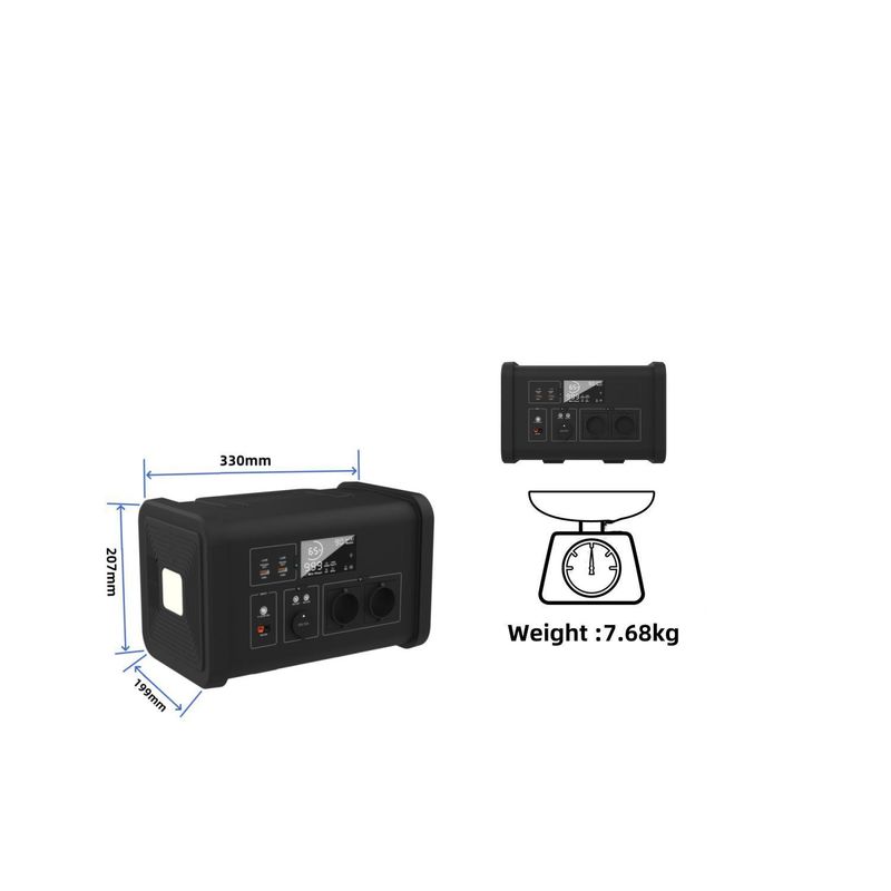 700W/537.6wh tragbares Kraftwerk für Camping und leichte Stromquelle