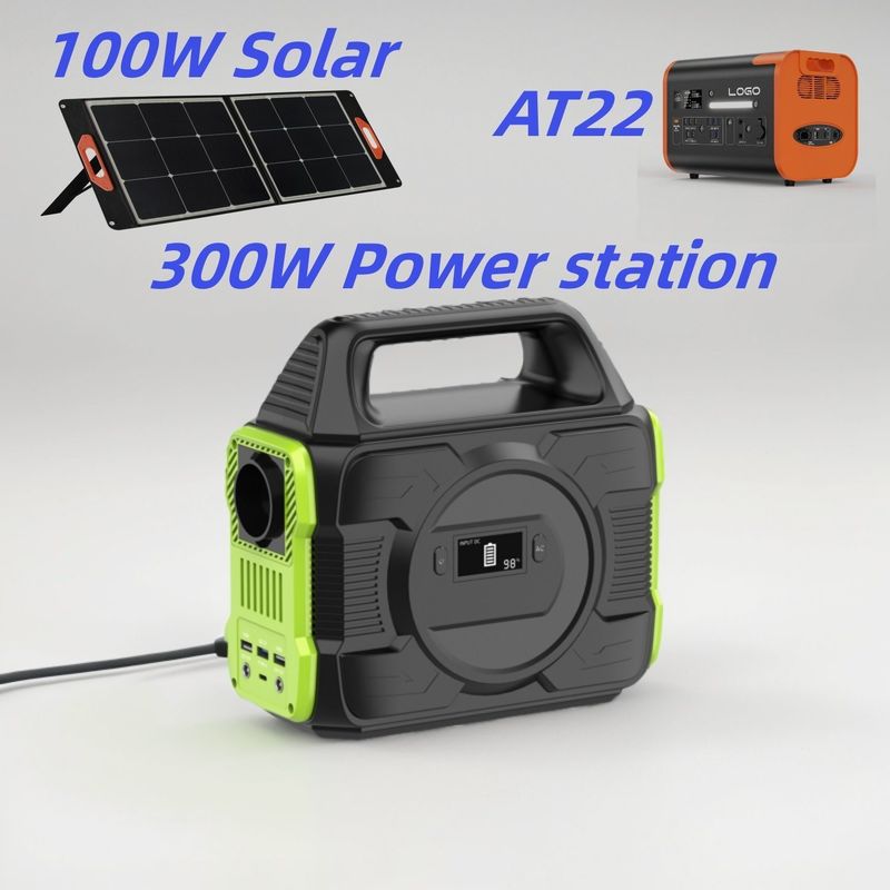 300 Watt Wechselstrom-Gleichstrom-Doppel-USB-Typ-C-Ladestation für den Solargenerator