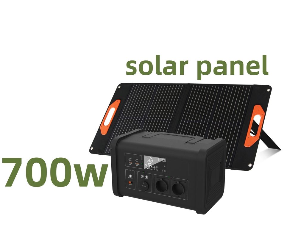 Portable Power Station mit 700W Wechselstrom-Ausgangsleistung 700W Energiespeicher mit Solarstrom