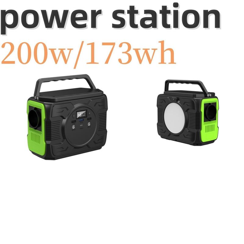 Einfache Bedienung 200 W Portable Power Station mit Solarladung und Lithium-Ionen-Batterie