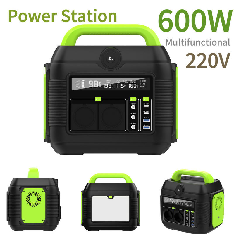 EU AC Socket Portable Power Station 600W 576wh Strombank für Camping angepasst
