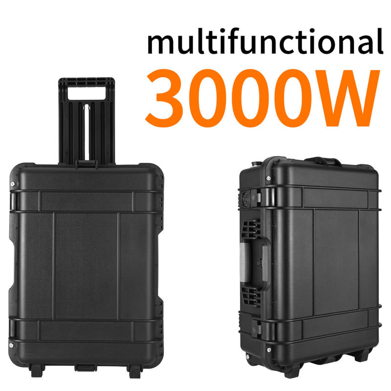 15A Max AC Ausgangsstrom 3000W Lithium LiFePO4 Batterie Portable Solarstromversorgung für das Haus