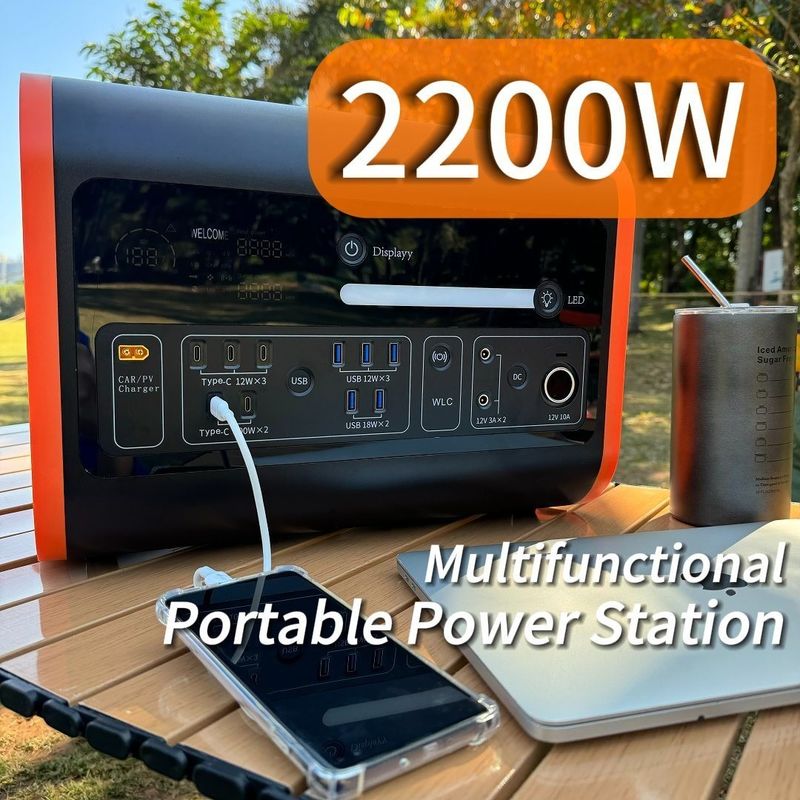25 kg LiFePO4 2200W 2500W 2000W tragbares Kraftwerk zur Notfallenergielagerung im Freien