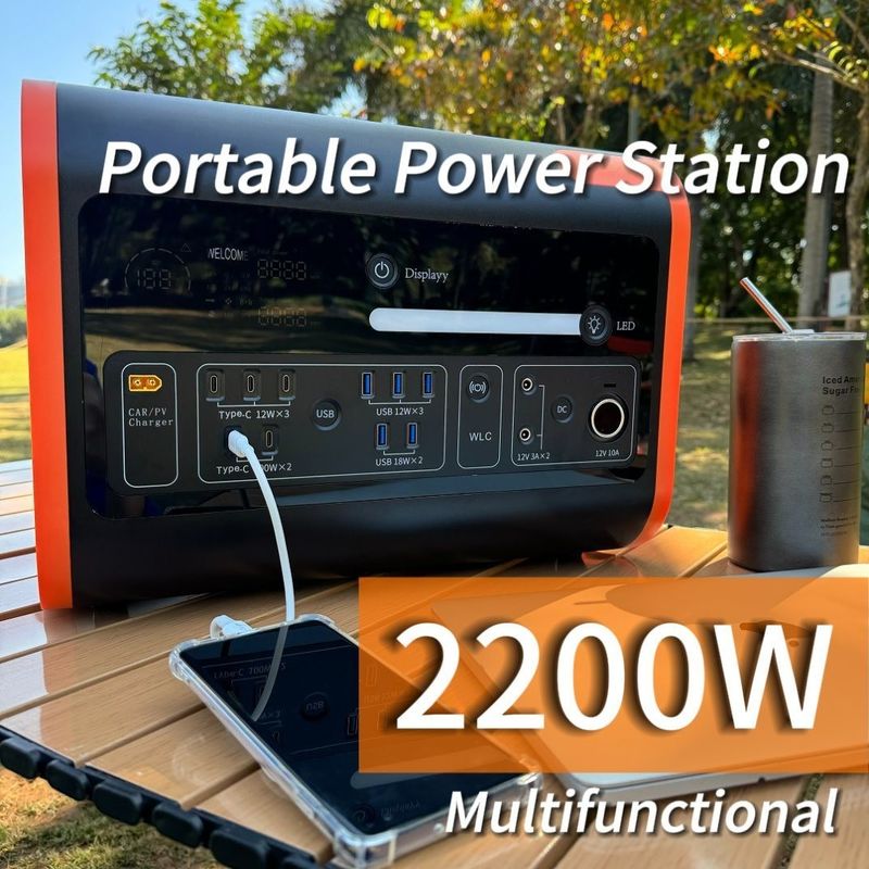 2200W Solar-Portable Power Station Generator für Camping Umweltschonend und individuell