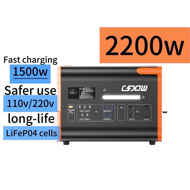 220V±5% Wechselstrom-Ausgangsspannung 15W Drahtlose Ladung Langlebigkeit LiFePO4-Zellen Schnelle Ladung