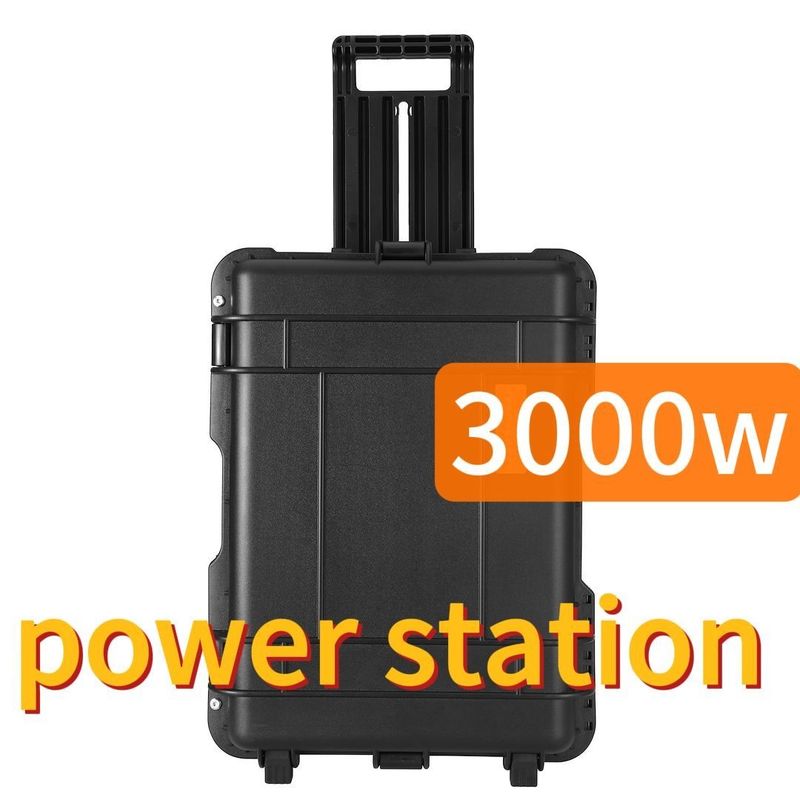 3000W tragbares Energiespeicherkraftwerk Schwarz Anpassbar CE.Un38.3 Zertifiziert