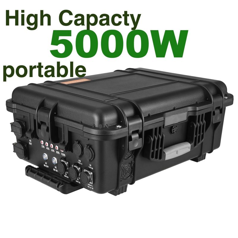 AC Pure Sine Wave 5000W LiFePO4 Solarkraftwerk für Auto Notfälle individuell