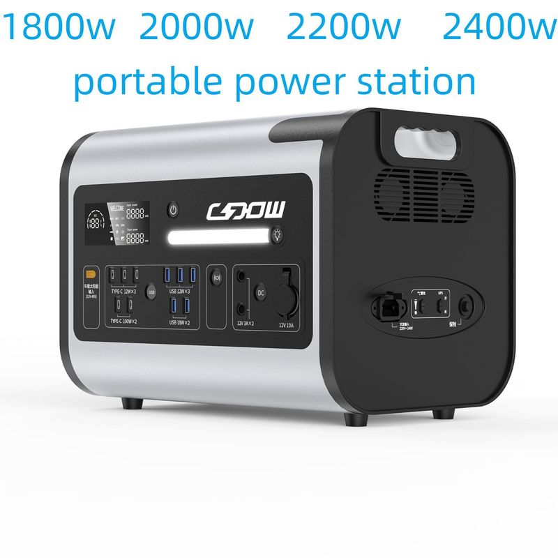 Reine Sinuswelle LiFePO4 220V Mobilkraftwerk für Haushalte im Freien 2200W Energiespeicher
