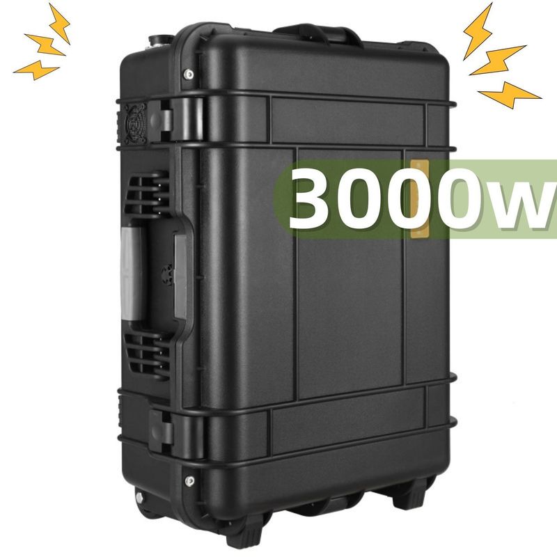 All-Socket-Typ 3000W LiFePO4 Batterie-Portable Power Station mit Spitzenleistung von 6000W