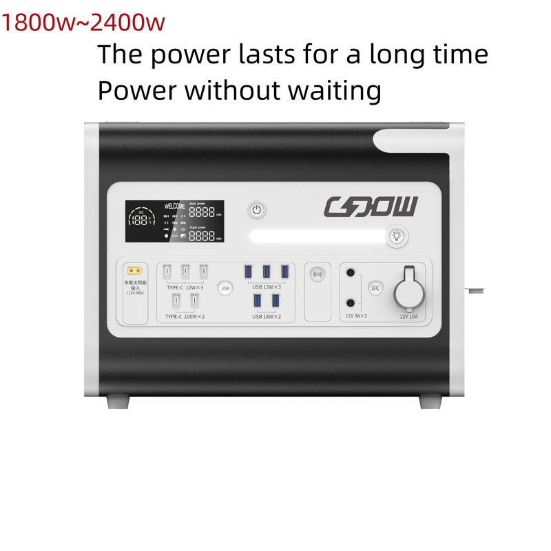 LiFePO4 Solar Mobile Power Station Generator 2200W für Außen- und Heimenergiesysteme