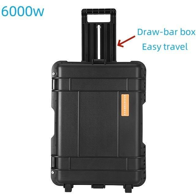 6000W Energie-Portabel mit Hand-Pull-Stiel-Kugel Inverter Lithiumbatterie Solargenerator