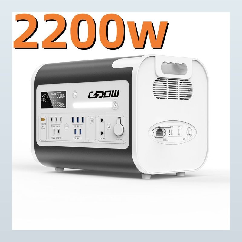 AT22 Outdoor-Portable Power Station mit Panel-AC-Ausgang und Lithium-Eisenphosphatbatterie