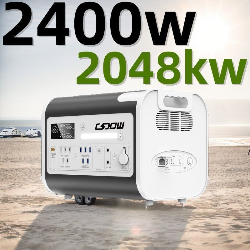 2400W2048wh Energiespeichersystem tragbares Kraftwerk Solargenerator Schnellladung 1500W Wireless 15W