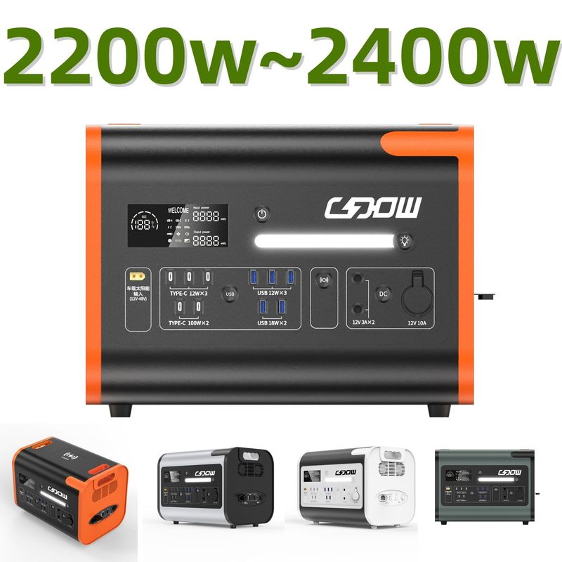 4400W Spitzenleistung Outdoor-Portable-Energiespeicherstation mit Klappsolarzellen